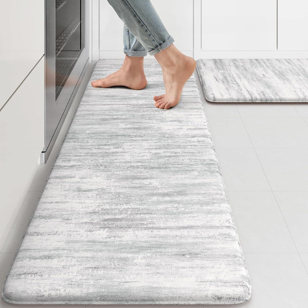 Anti Fatigue Kitchen Mats for Floor, Abstract Farmhouse Kitchen Rugs
