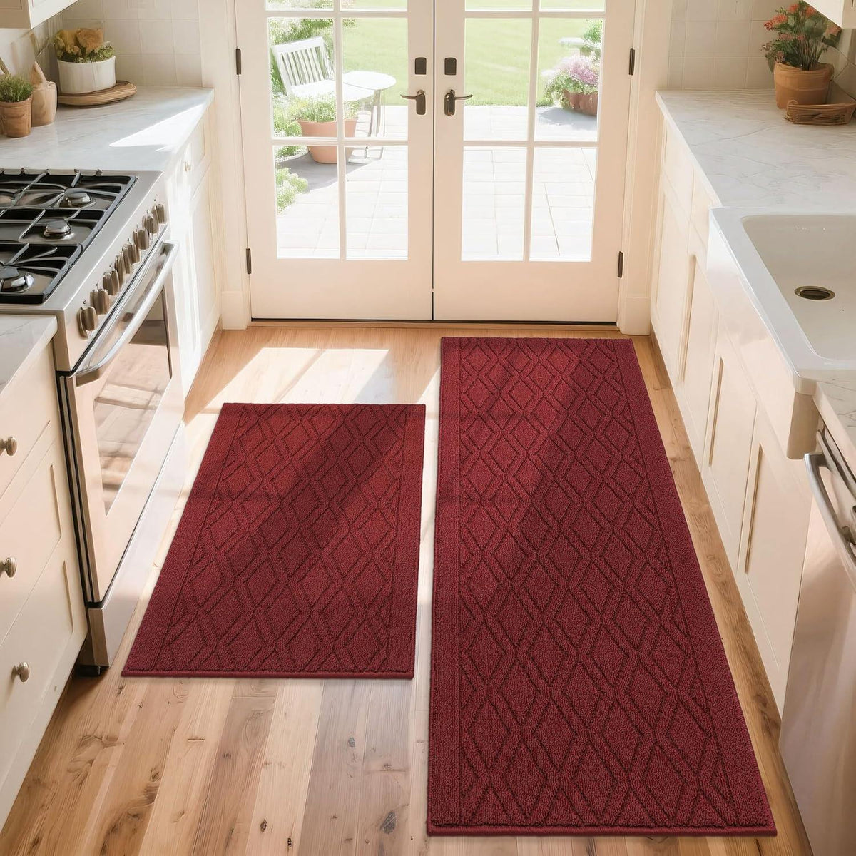 Kitchen Rugs Non-Slip Inch Thick Polypropylene Standing Mat