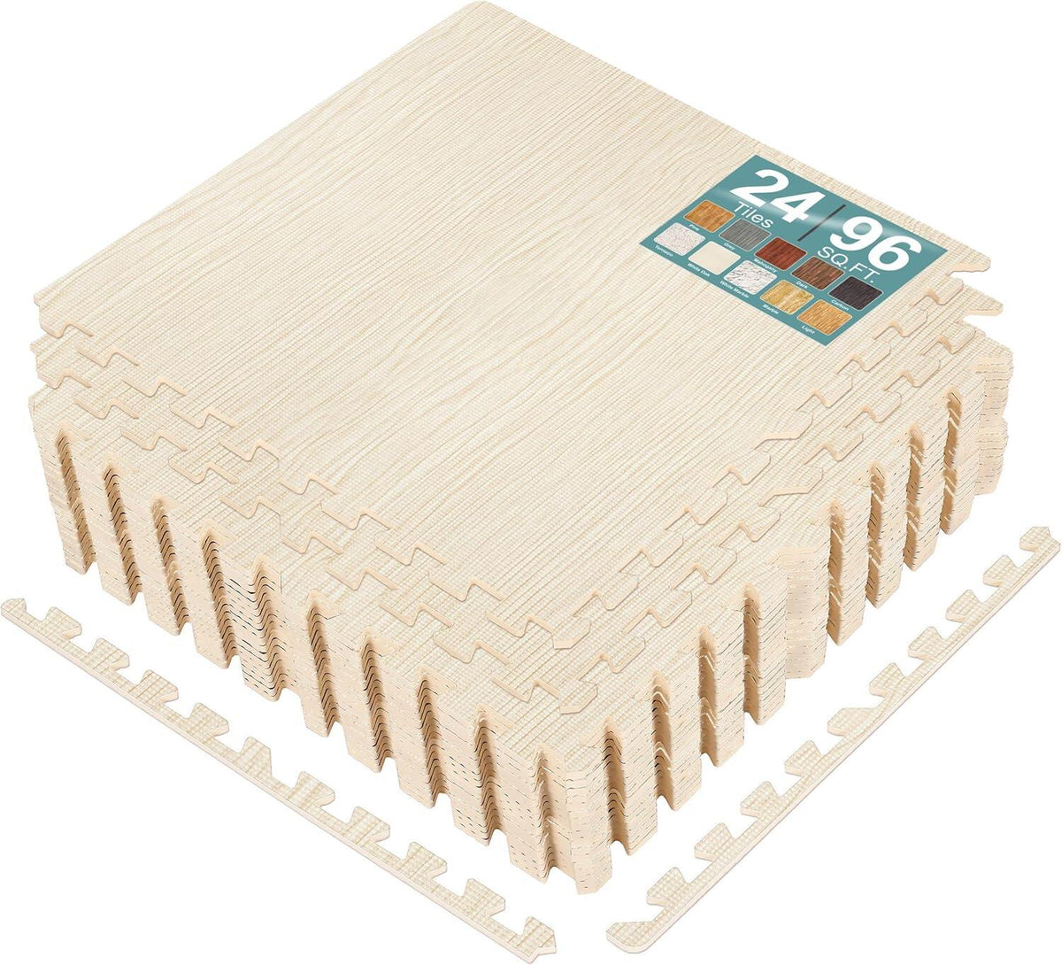 Wood Grain Floor Tiles Foam Mat EVA Interlocking Mats