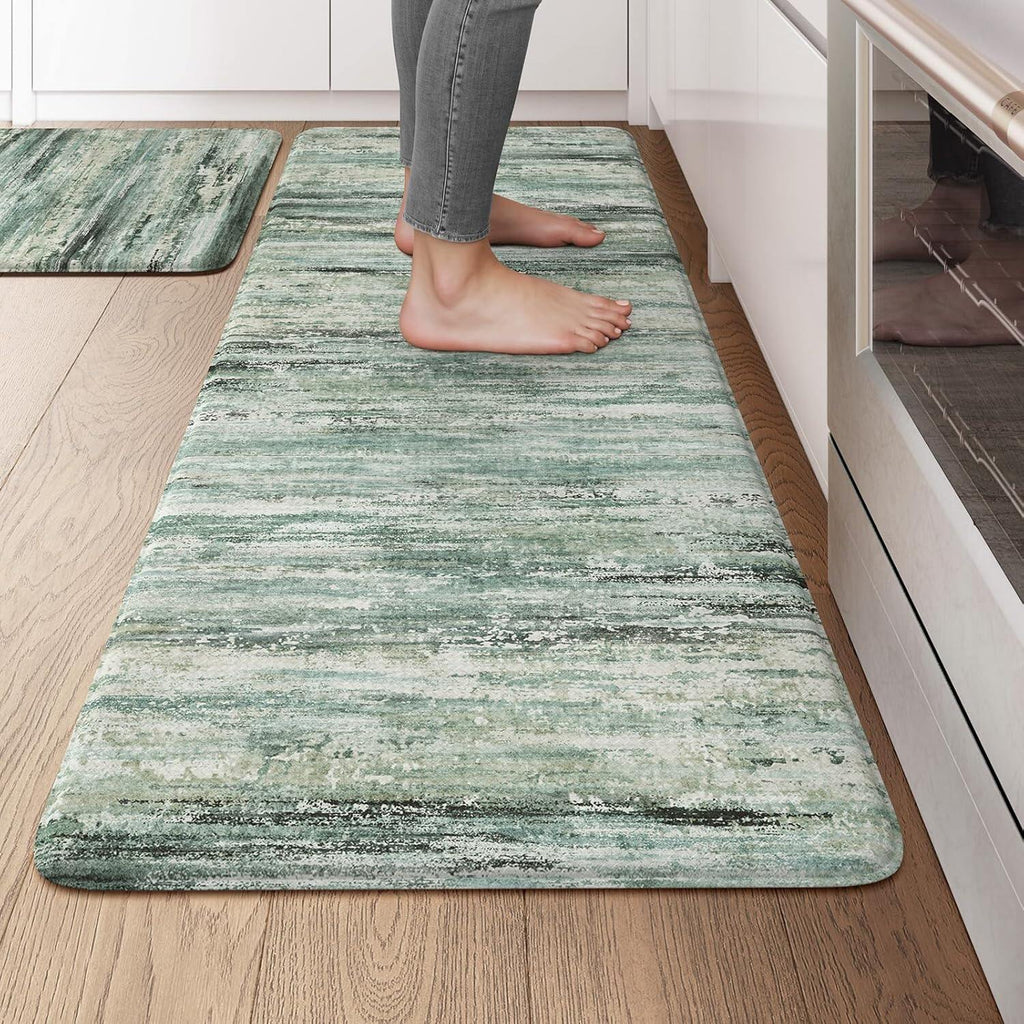 Anti Fatigue Kitchen Mats for Floor, Abstract Farmhouse Kitchen Rugs