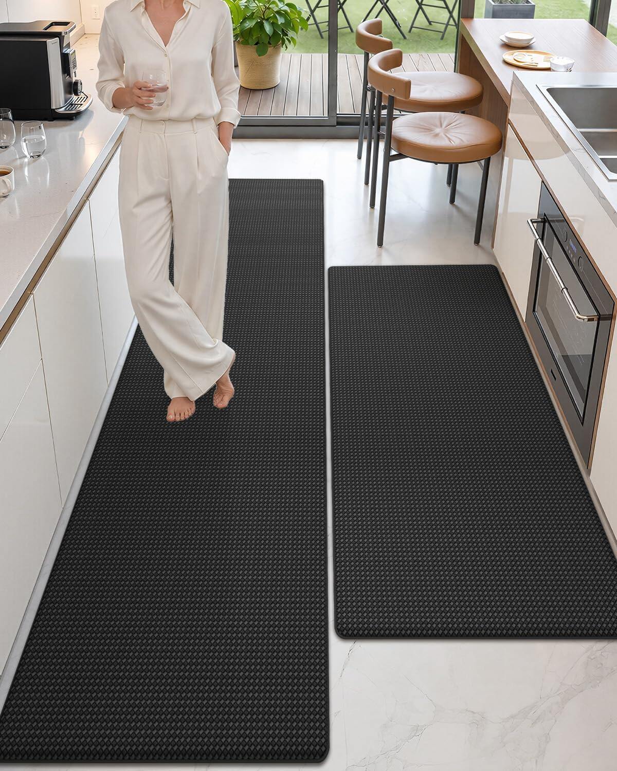 Extra Thick Anti Fatigue Cushion Kitchen Floor Mat,Easy Clean