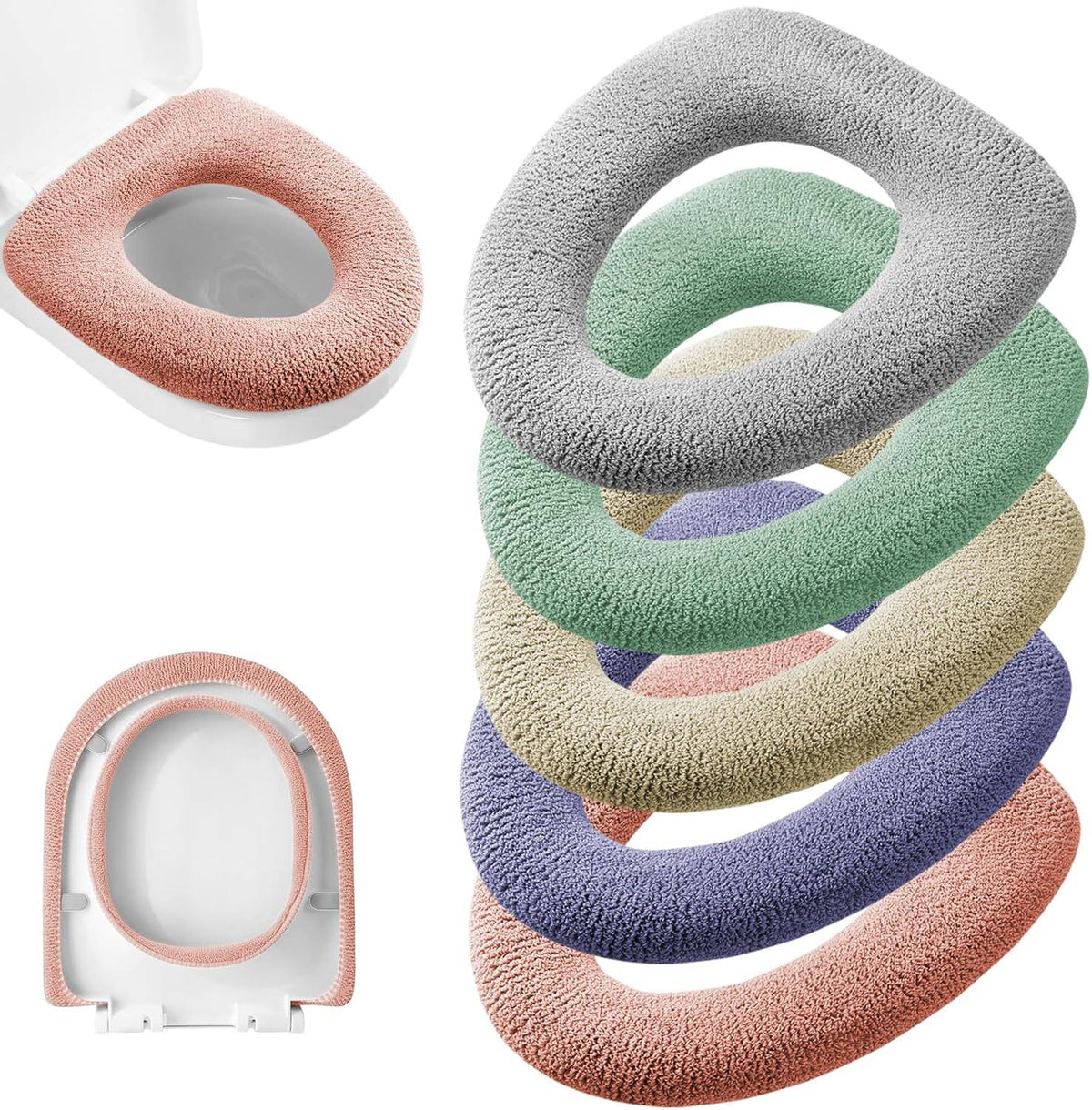 Thicker Bathroom Toilet Seat Cover Pads- Soft Warmer Toilet Seat Cushion