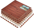 Wood Grain Floor Tiles Foam Mat EVA Interlocking Mats