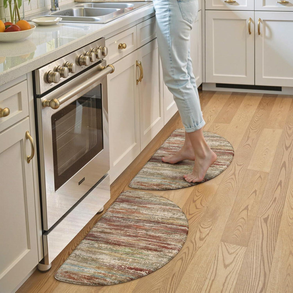 Anti Fatigue Kitchen Mats for Floor, Abstract Farmhouse Kitchen Rugs