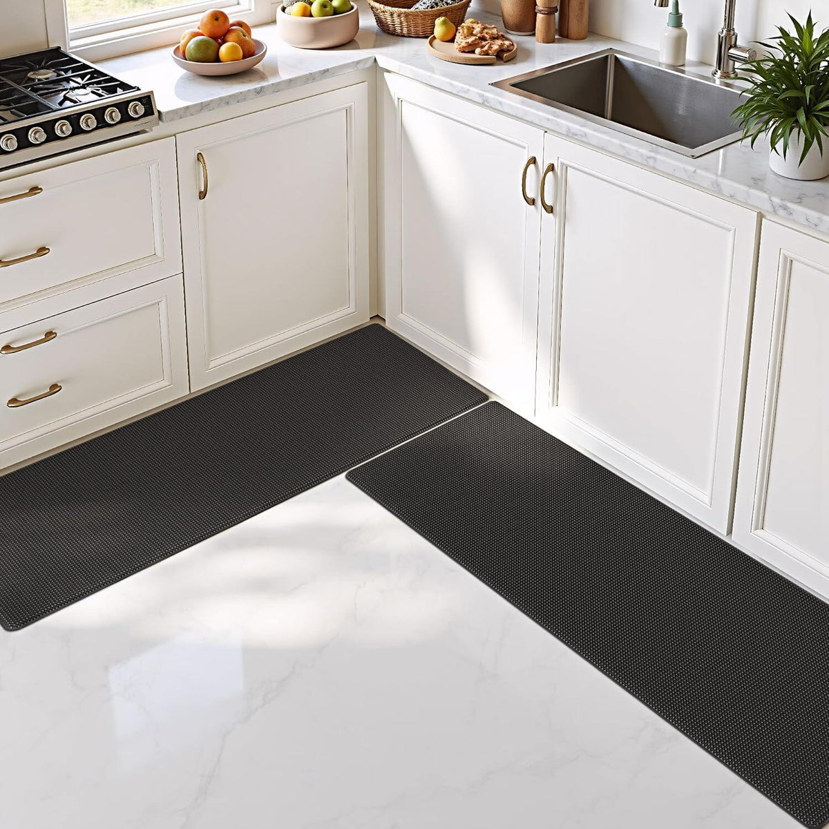 Extra Thick Anti Fatigue Cushion Kitchen Floor Mat,Easy Clean