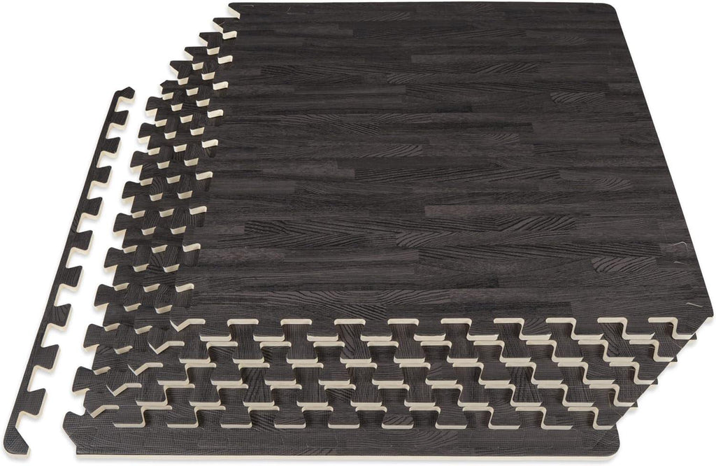 Wood Grain Puzzle Mat ½-inch, 6 EVA Foam Interlocking Floor Tiles