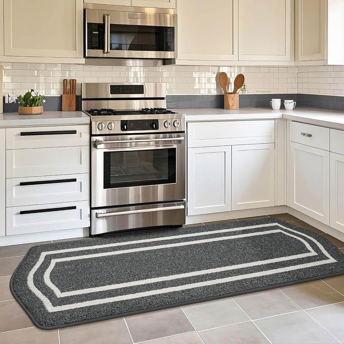 Long Kitchen Floor Mats for in Front of Sink Super Absorbent Kitchen Rugs and Mats