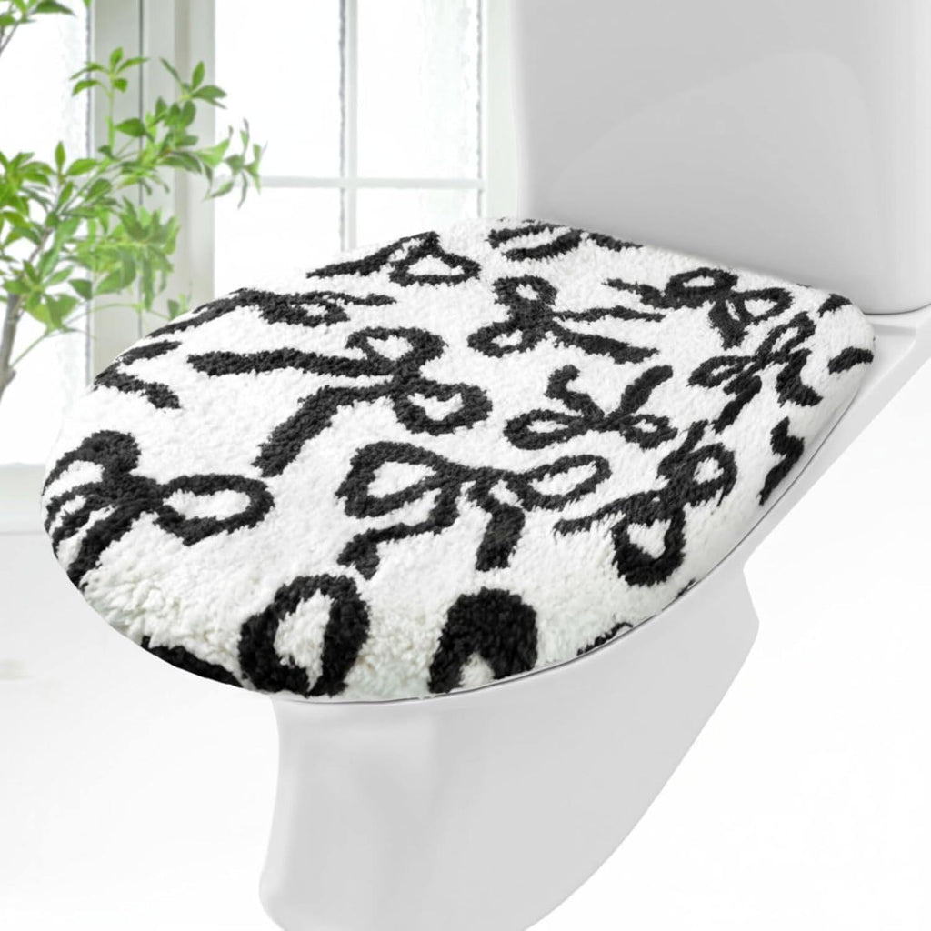 Toilet Lid Cover Washable Cute Plush Toilet Cover