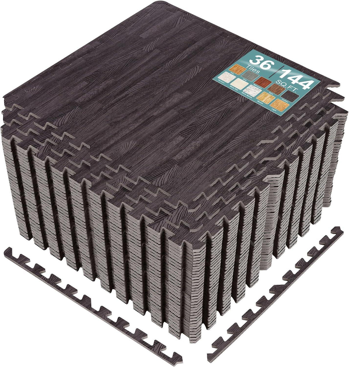 Wood Grain Floor Tiles Foam Mat EVA Interlocking Mats
