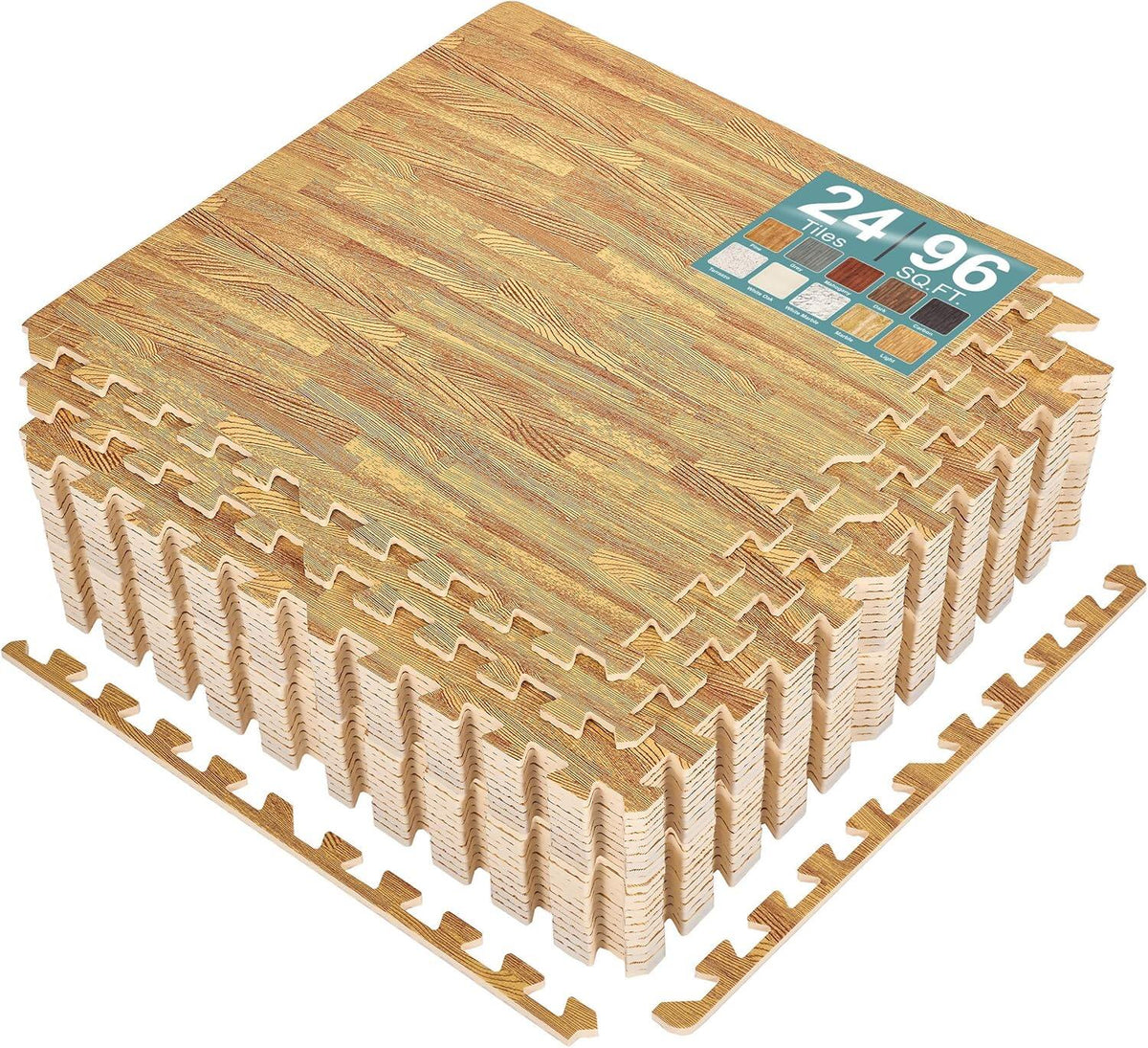 Wood Grain Floor Tiles Foam Mat EVA Interlocking Mats