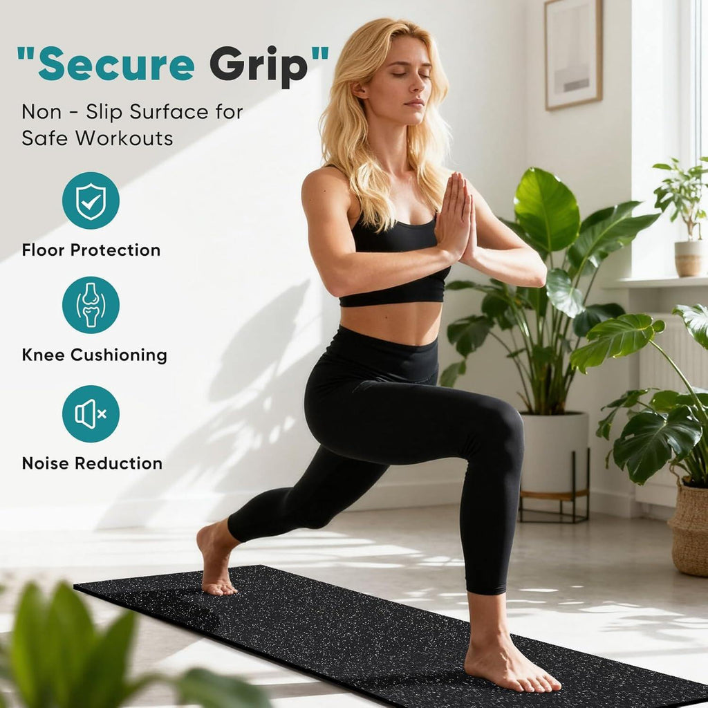 Interlocking Foam/Rubber Floor Tiles, Gym Flooring for Home Gym Mat