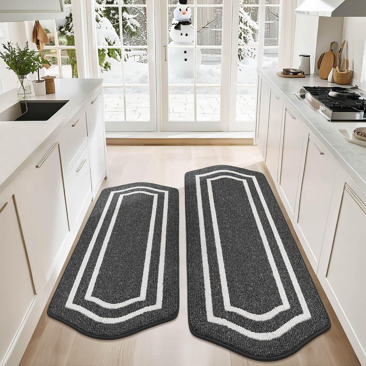 Long Kitchen Floor Mats for in Front of Sink Super Absorbent Kitchen Rugs and Mats