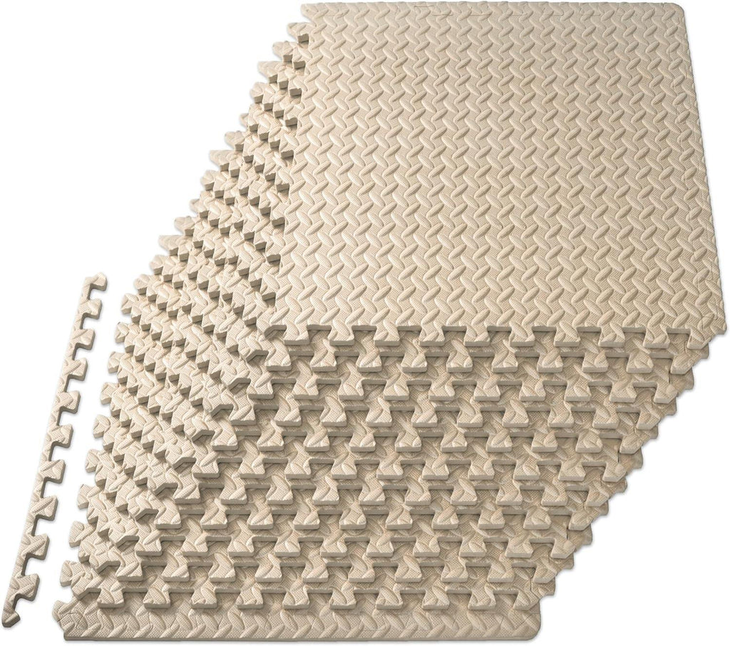 Exercise Puzzle Mat ½-inch, EVA Interlocking Foam Floor Tiles for Home Gym