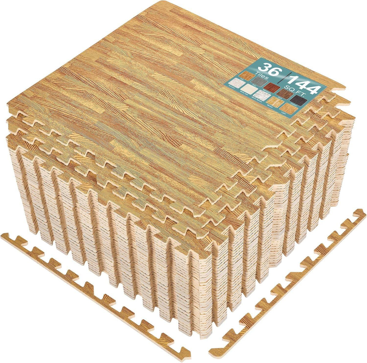 Wood Grain Floor Tiles Foam Mat EVA Interlocking Mats