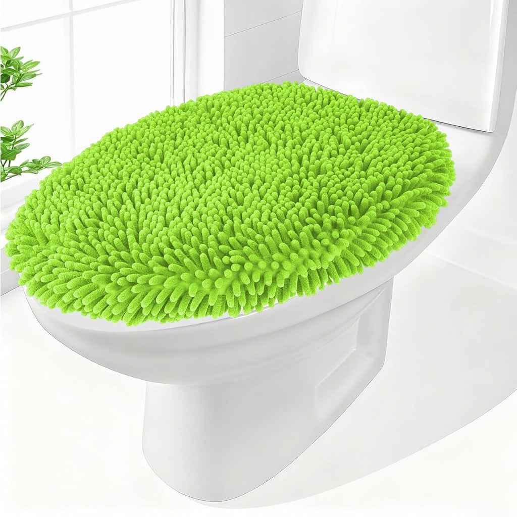 Elongated Toilet Seat Cover ,Adjustable Rubber Backing