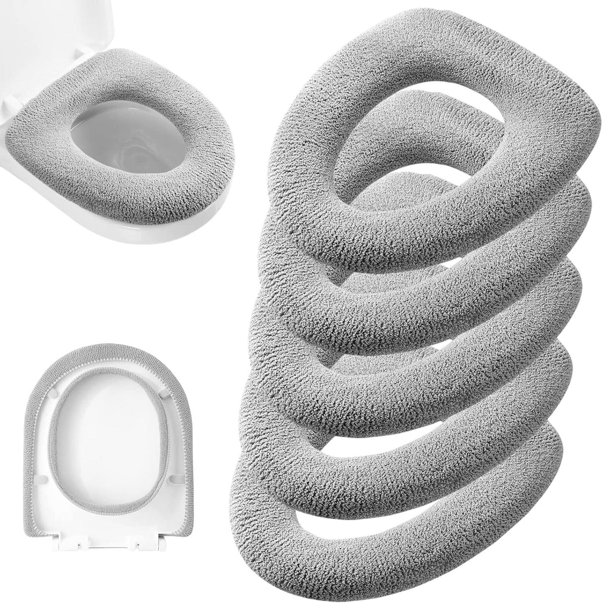 Thicker Bathroom Toilet Seat Cover Pads- Soft Warmer Toilet Seat Cushion