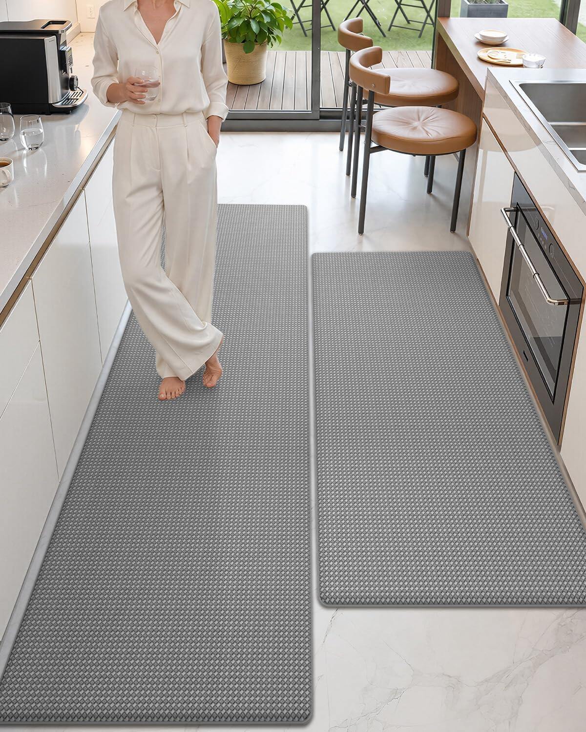 Extra Thick Anti Fatigue Cushion Kitchen Floor Mat,Easy Clean