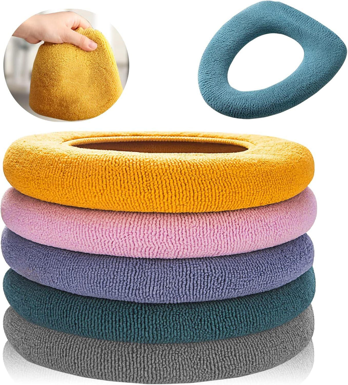 Thicker Bathroom Toilet Seat Cover Pads- Soft Warmer Toilet Seat Cushion