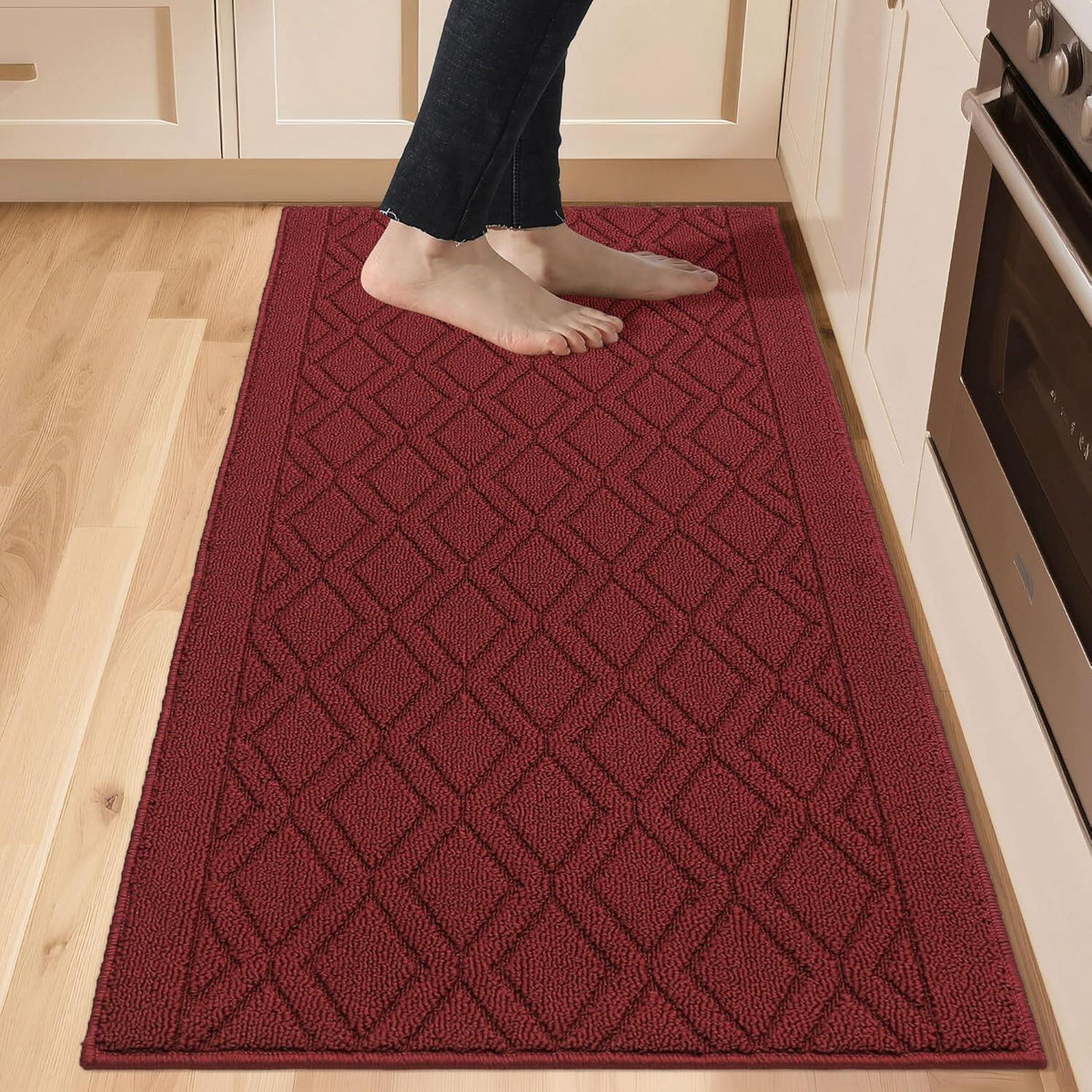 Kitchen Rugs Non-Slip Inch Thick Polypropylene Standing Mat