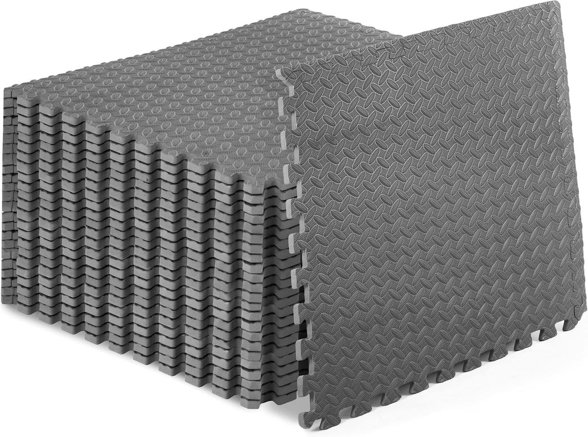 Exercise Puzzle Mat ½-inch, EVA Interlocking Foam Floor Tiles for Home Gym