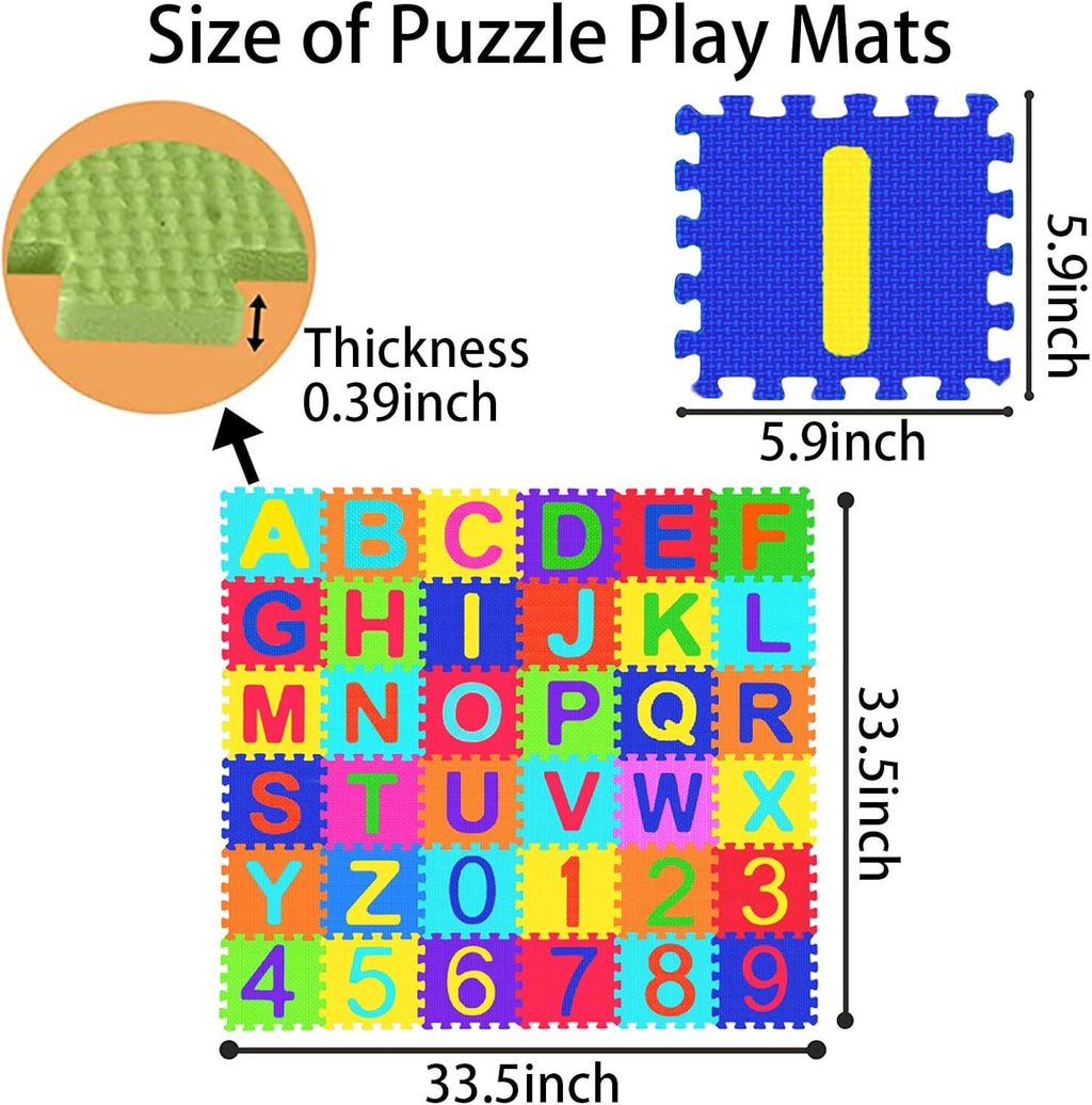 36 Pieces Children's Foam Puzzle Mat