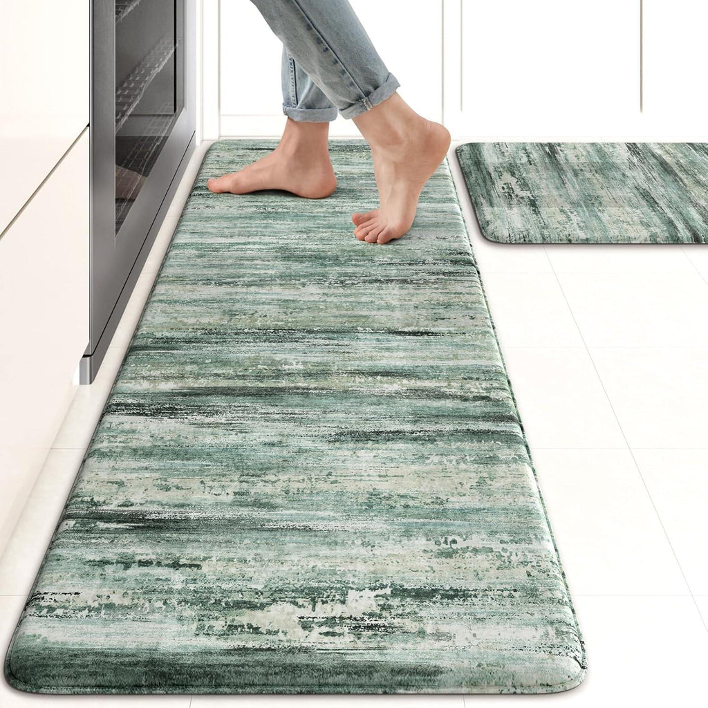 Anti Fatigue Kitchen Mats for Floor, Abstract Farmhouse Kitchen Rugs