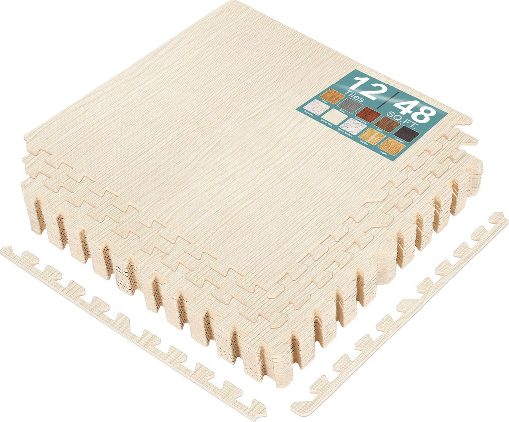 Wood Grain Floor Tiles Foam Mat EVA Interlocking Mats