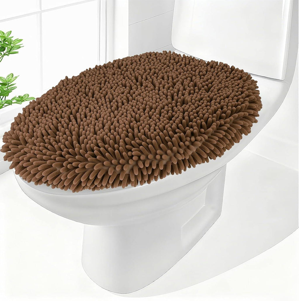 Elongated Toilet Seat Cover ,Adjustable Rubber Backing