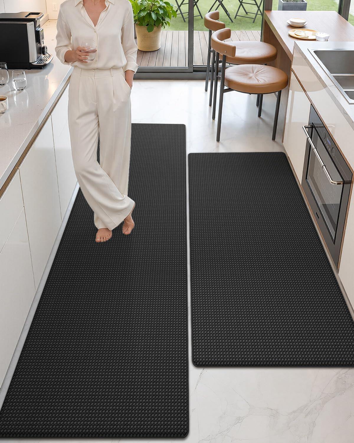 Extra Thick Anti Fatigue Cushion Kitchen Floor Mat,Easy Clean